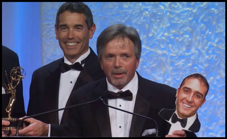 Rob nelson on Stick Emmy Award